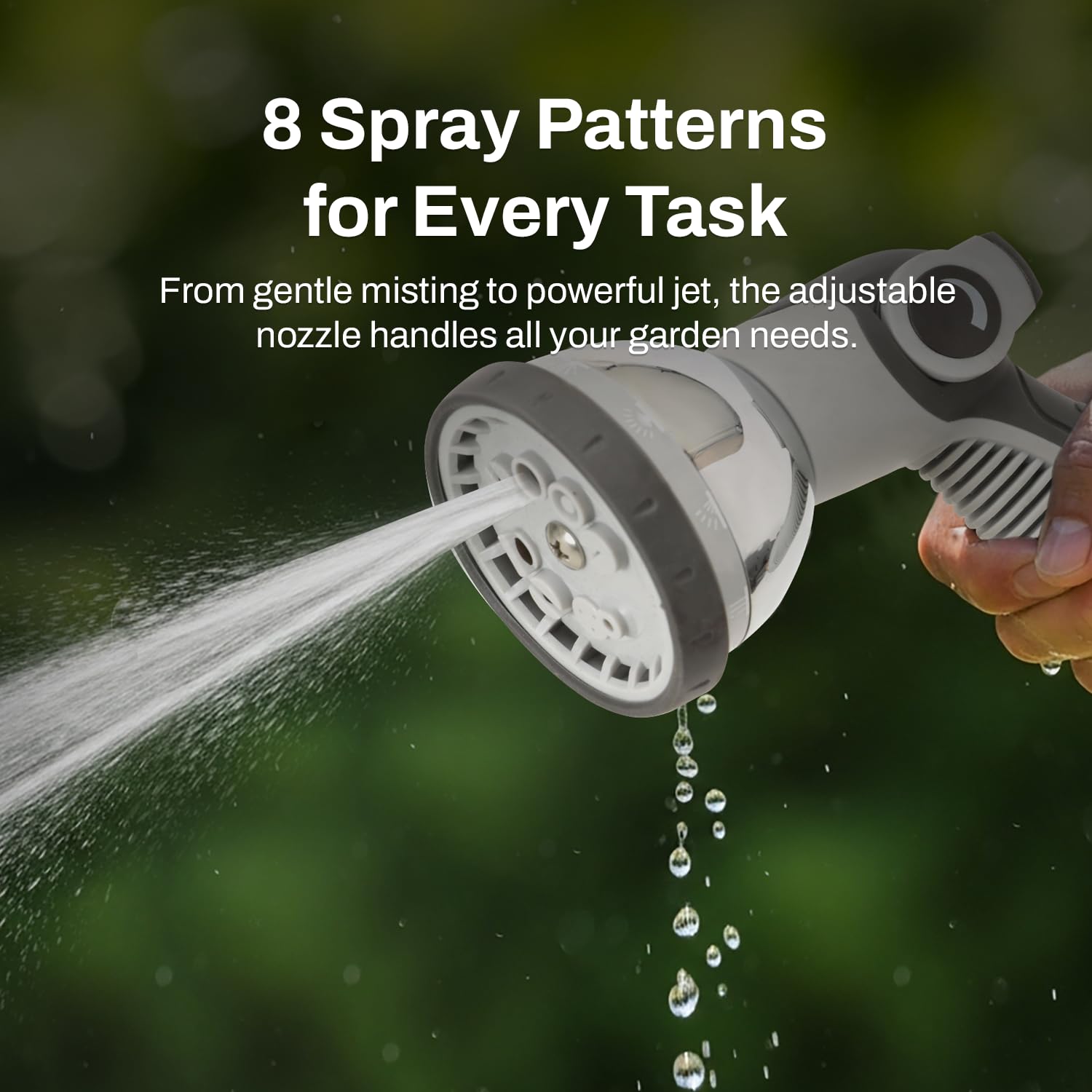Betta control panel and dual buttons, enables precise hose length control