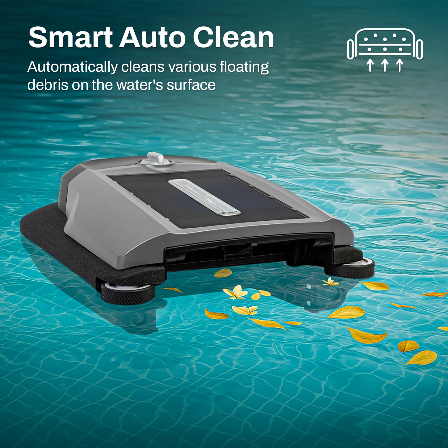 Betta Flex in an infinity-edge pool clearing surface debris for clearer water