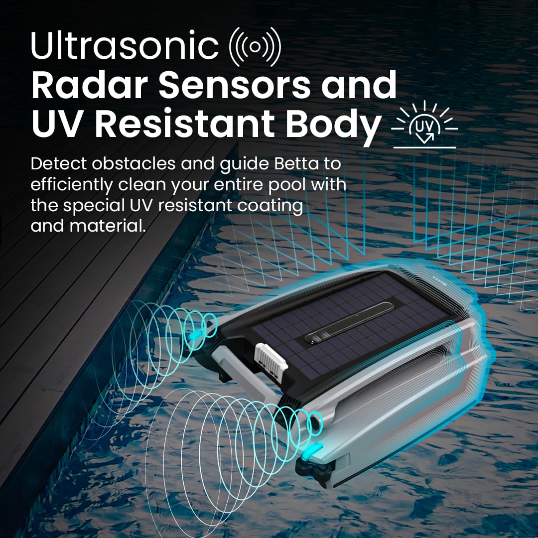 Betta SE Plus operating in salt-chlorinated pool showing SCT motor tolerance