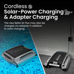Betta SE Plus solar panel closeup highlighting solar charging efficiency