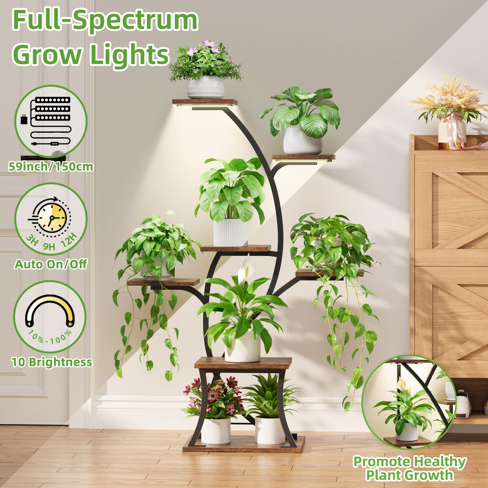 BEVAURORA grow light closeup illustrating adjustable brightness benefit
