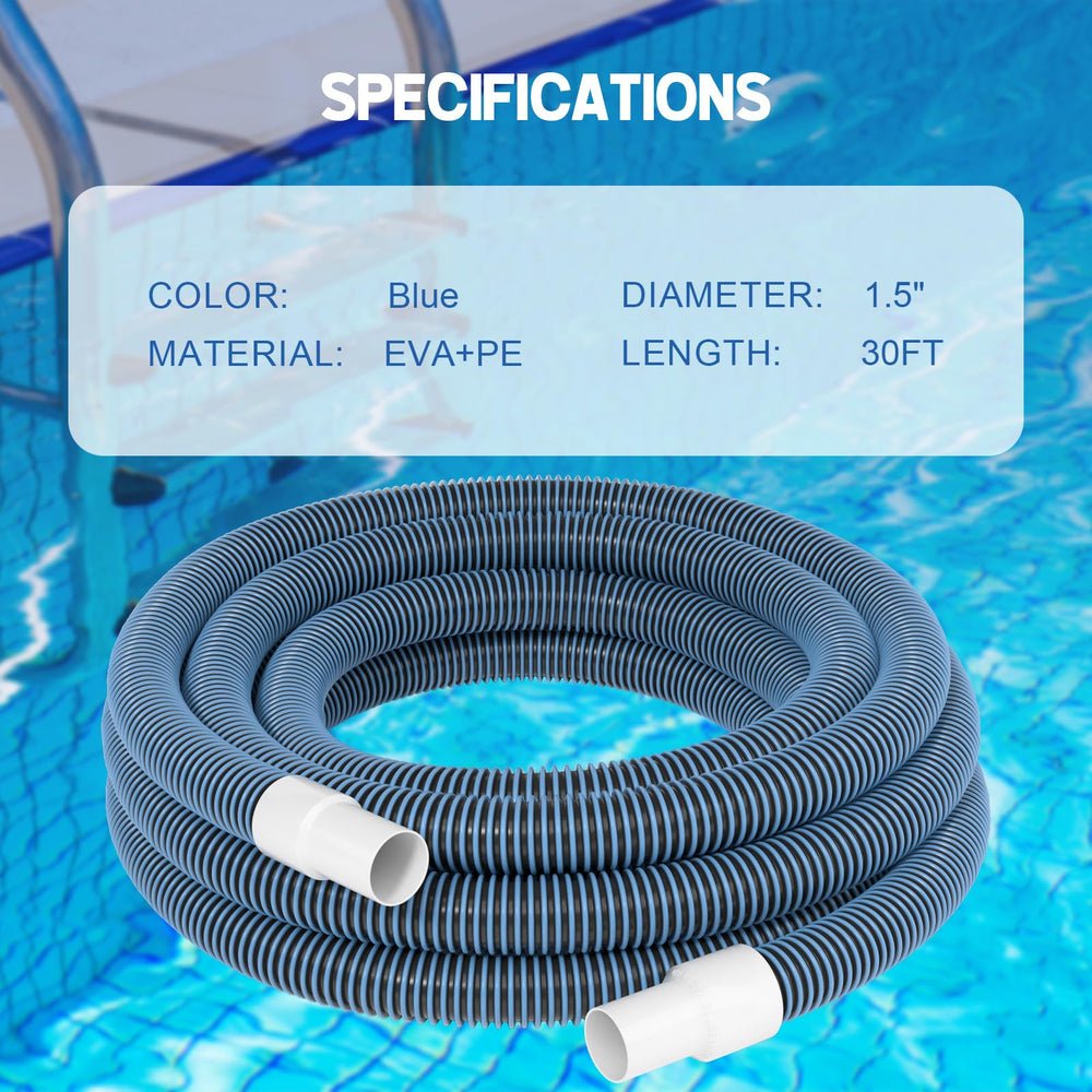 BEWAVE coiled 30-foot hose beside yard for easy storage and space-saving