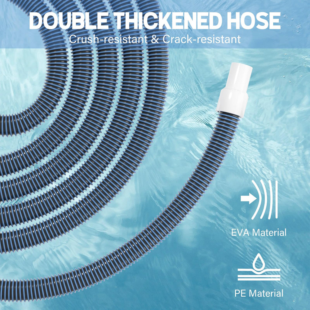 BEWAVE close-up of spiral-wound hose construction demonstrating kink resistance