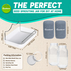 Bewbow close-up of 2000ml glass jar highlighting durable clear glass and capacity