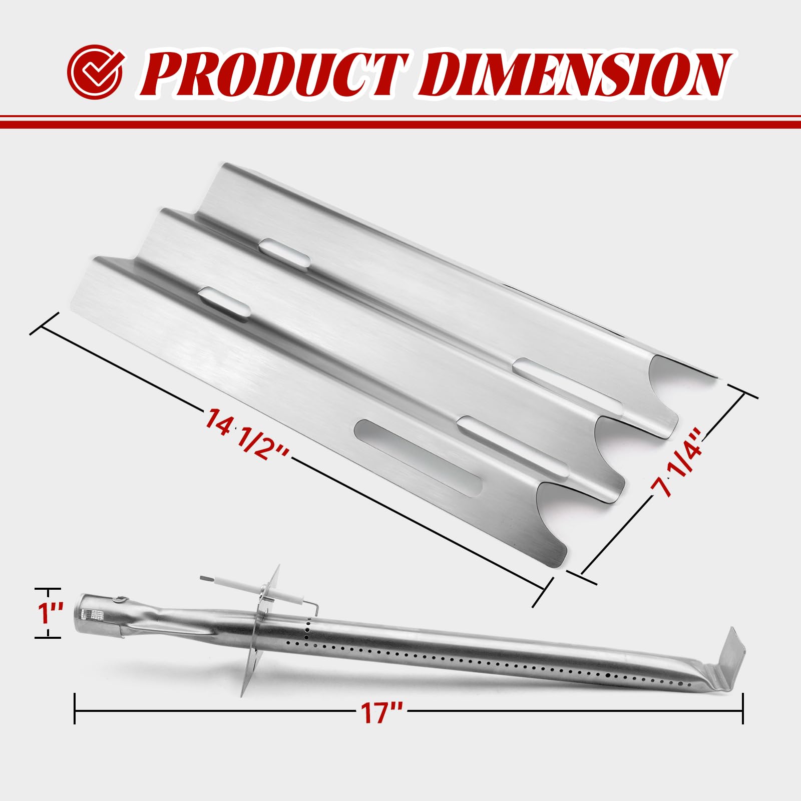 Bewesazy burner tube close-up stainless steel detail for durable even heating