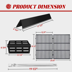 Bewesazy close-up of porcelain flavorizer bars showing coated finish and grease protection for Weber grills
