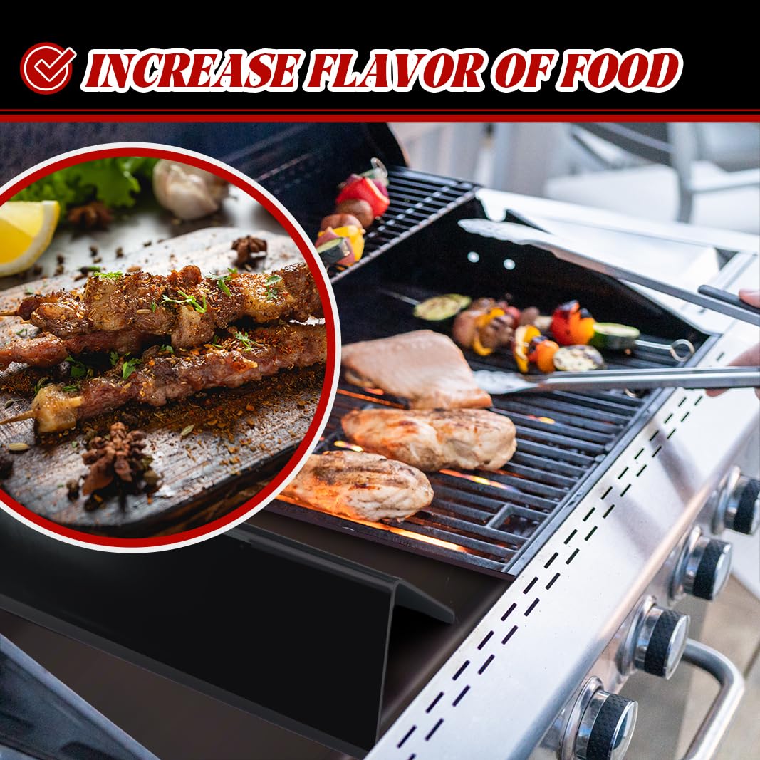 Bewesazy grates next to a ruler showing size and weight benefit for consistent cooking