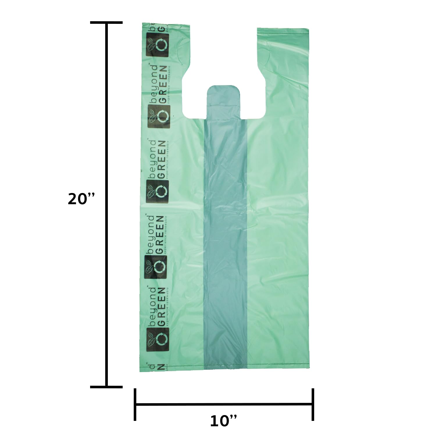 beyondGREEN bag beside everyday items showing size and capacity benefit