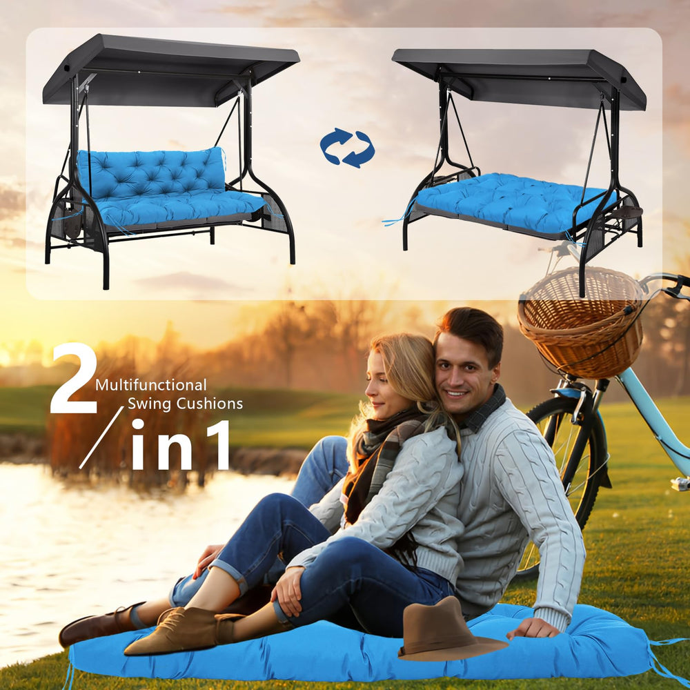 BFWHQ cushion in use with family enjoying comfortable outdoor seating
