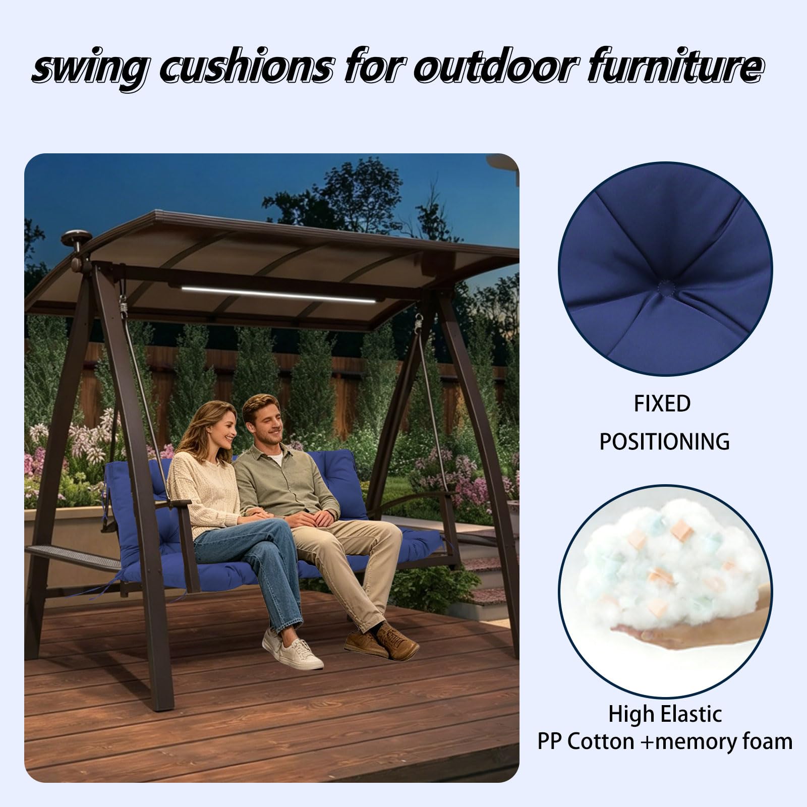 BFWHQ side profile showing 5-inch thickness for supportive seating benefit