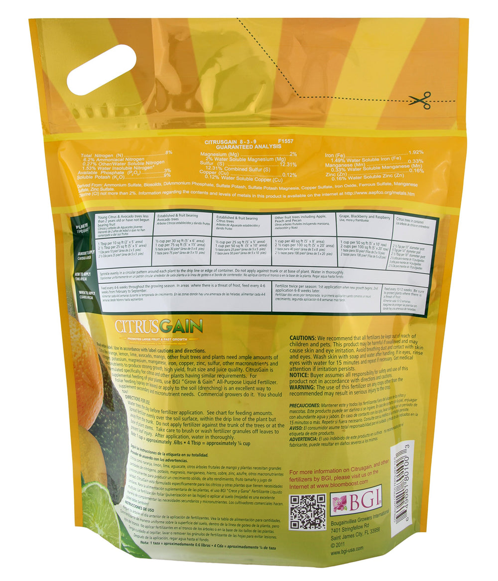 BGI Fertilizers resealable 10lb bag top for convenient storage and freshness