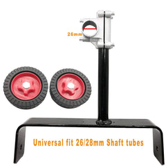 BGTOOL wheel mounted on a brushcutter demonstrating steadier trimming control