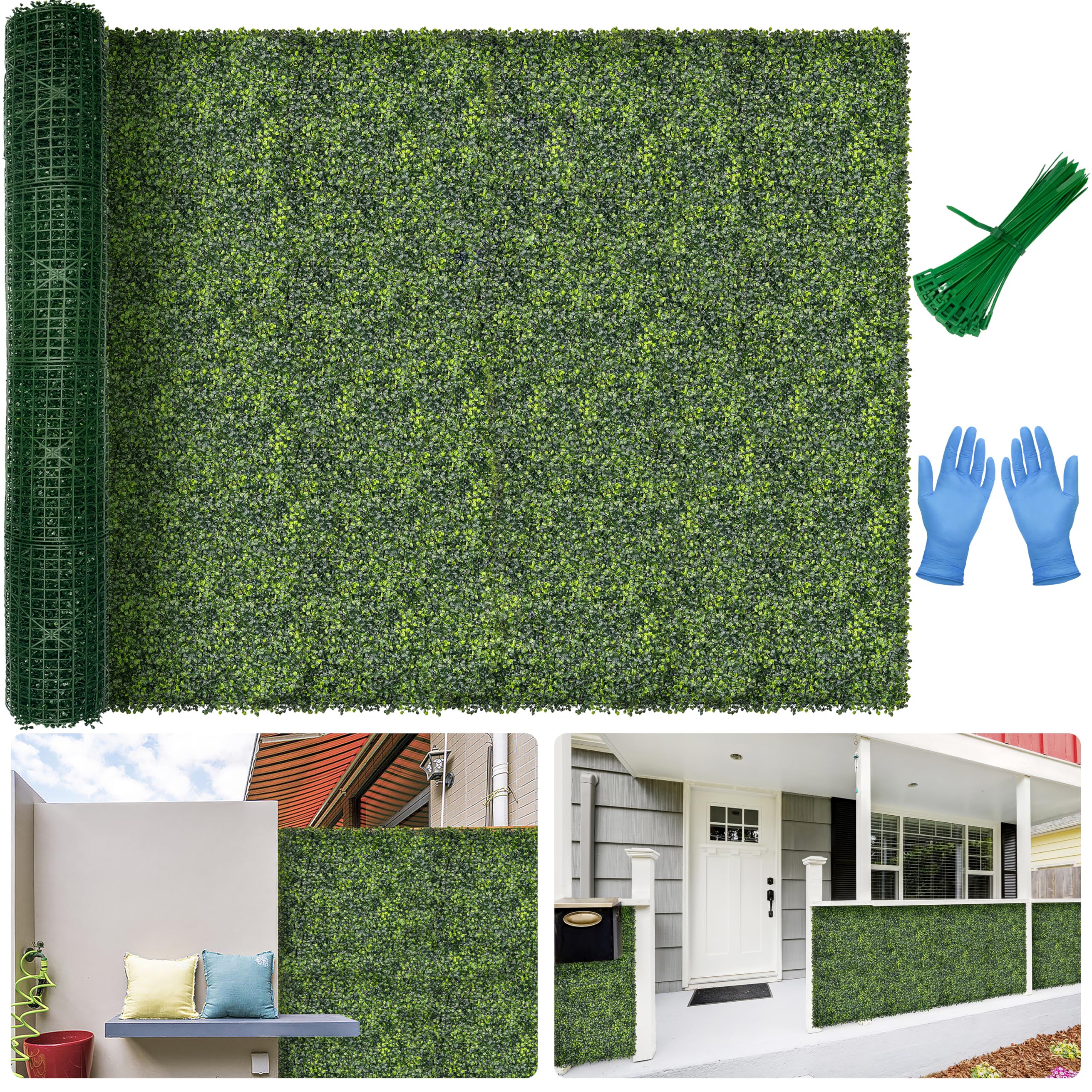 BHXCL front view of rolled boxwood panel showing neat packaging and instant coverage benefit