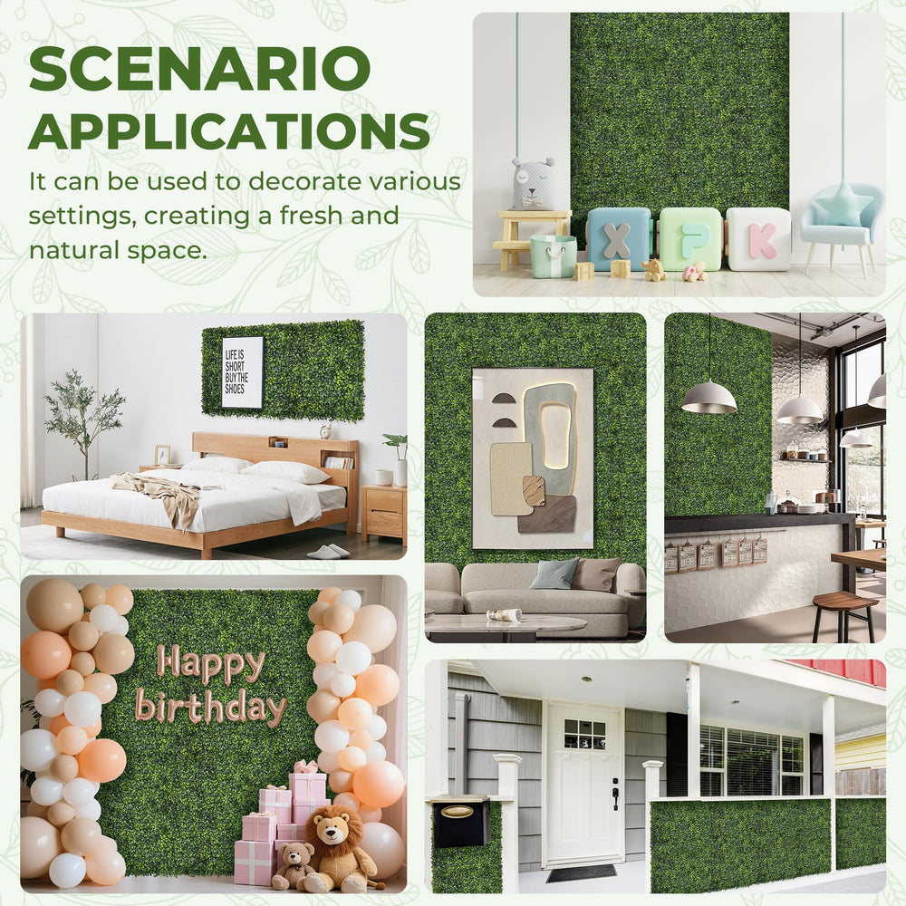 BHXCL patio scene with panels creating a green backdrop and enhanced outdoor ambiance