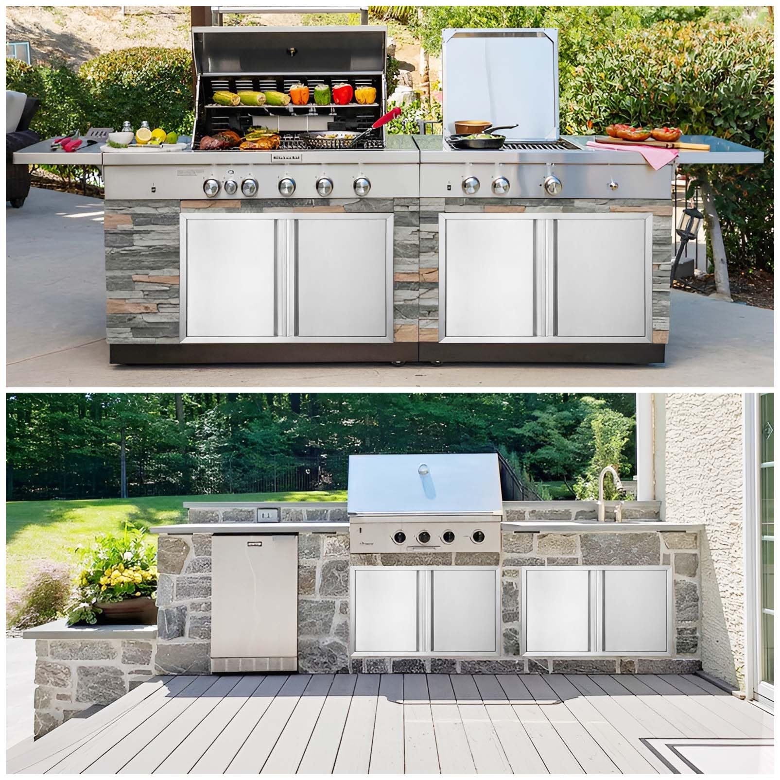 BI-DTOOL lifestyle shot in outdoor kitchen showing stylish, weather-ready upgrade