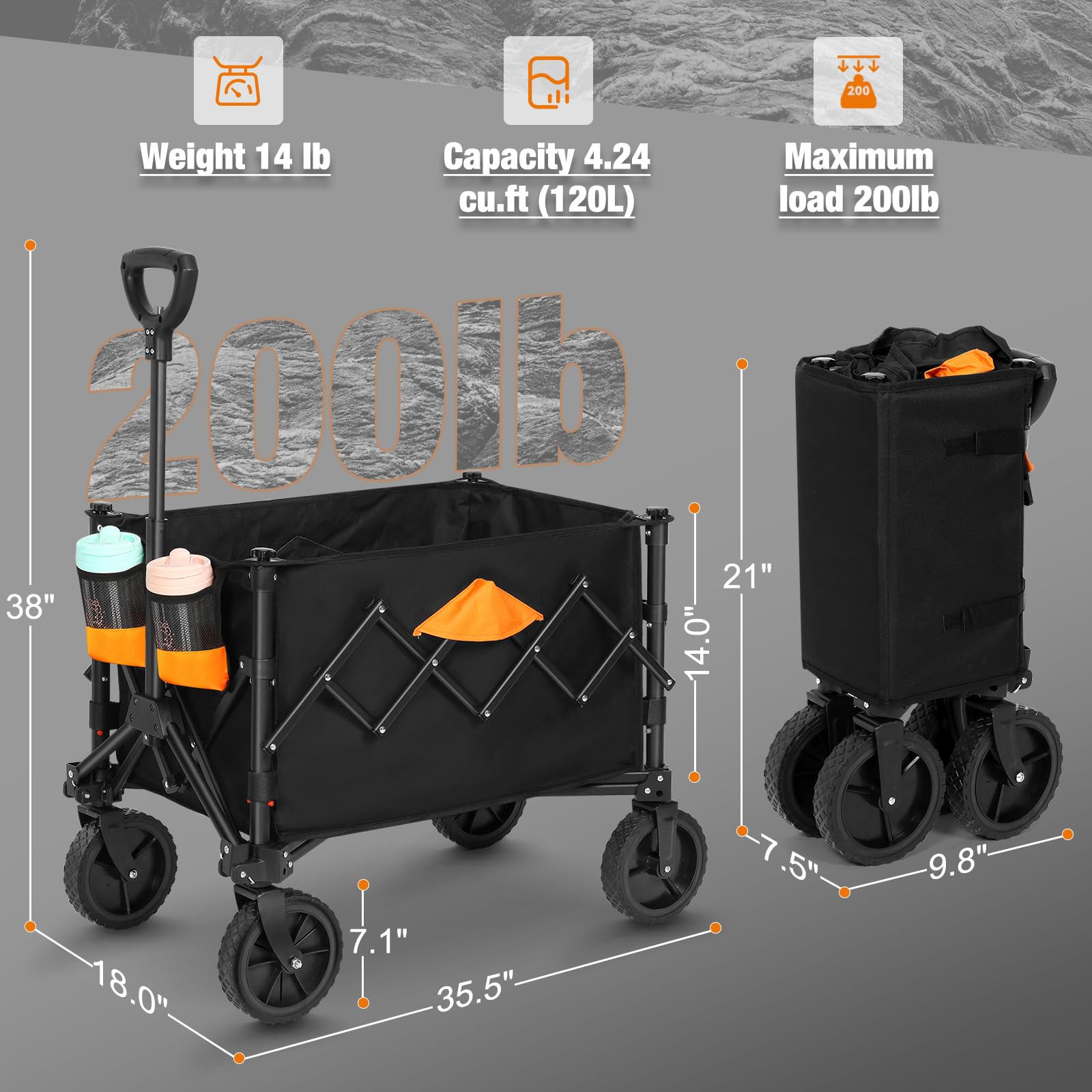 Biange removable fabric pockets and cup holders for organized benefit