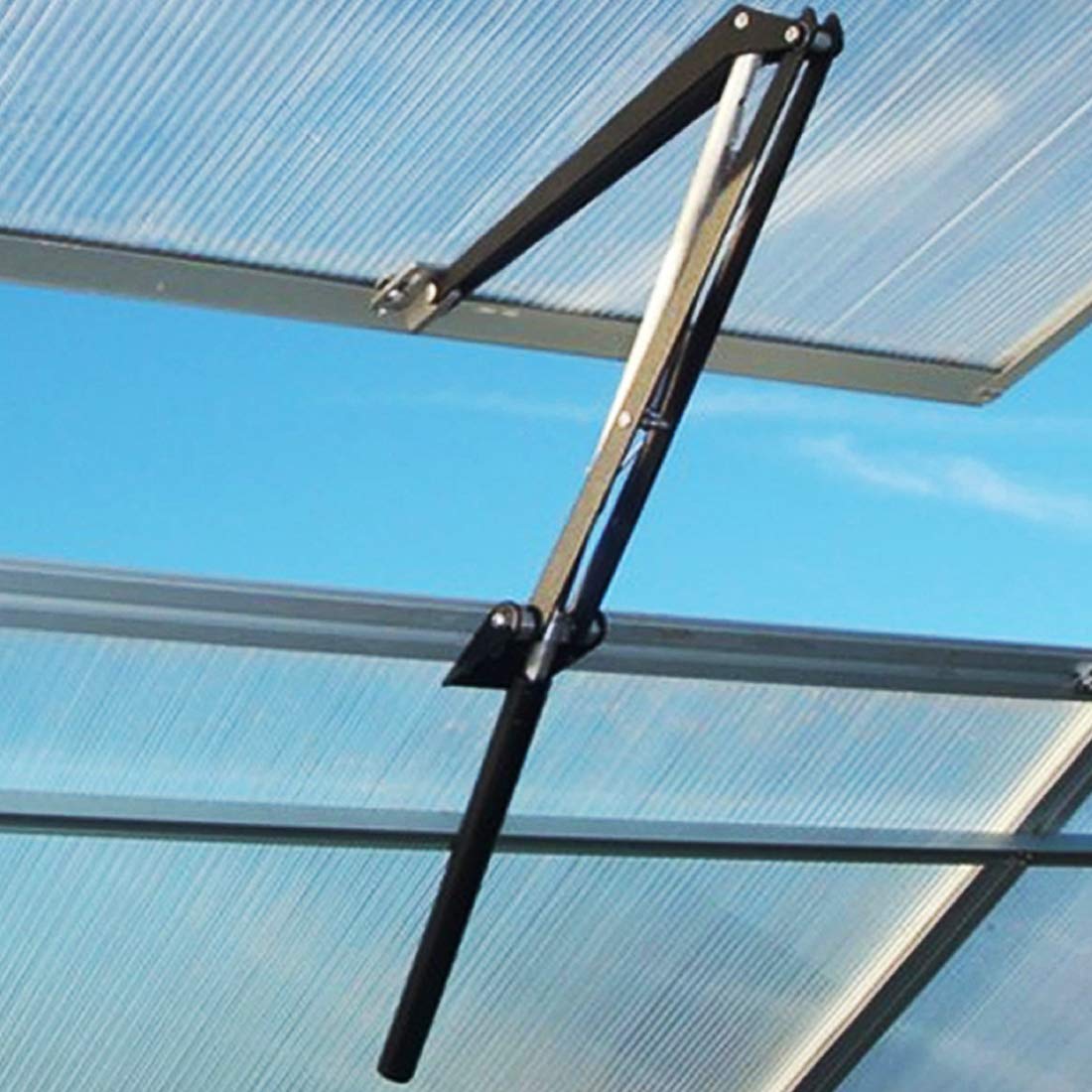 BIBISTORE front view solar opener showing compact, weatherproof design and easy mounting