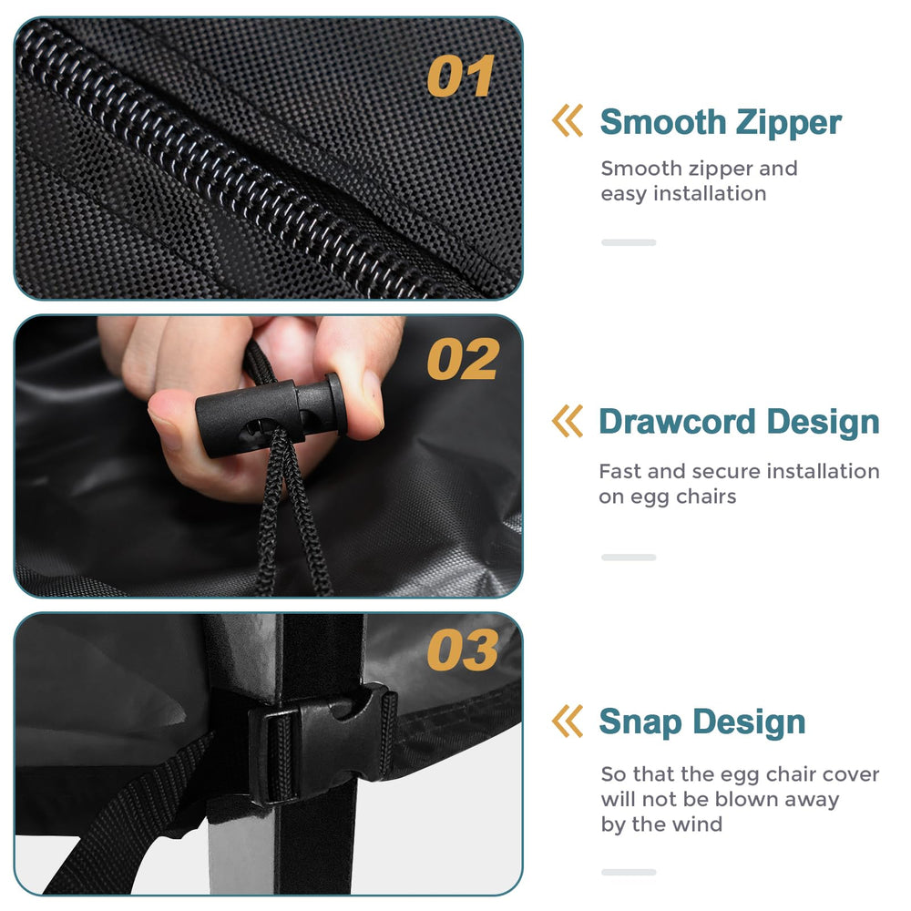 Bicherub detail of bungee hem securing cover for wind-resistant fit