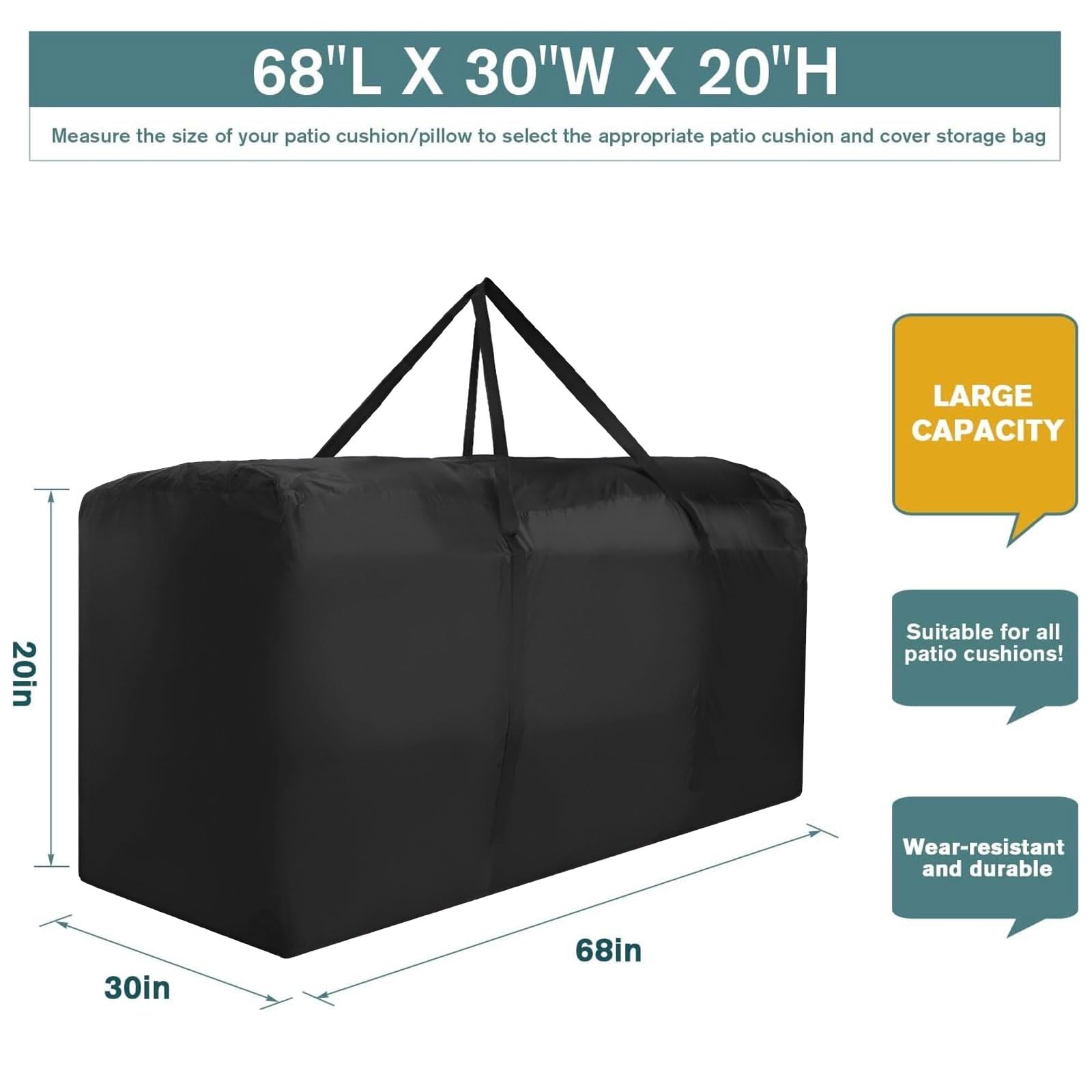 Bicherub interior coated lining visible to show waterproof protection benefit