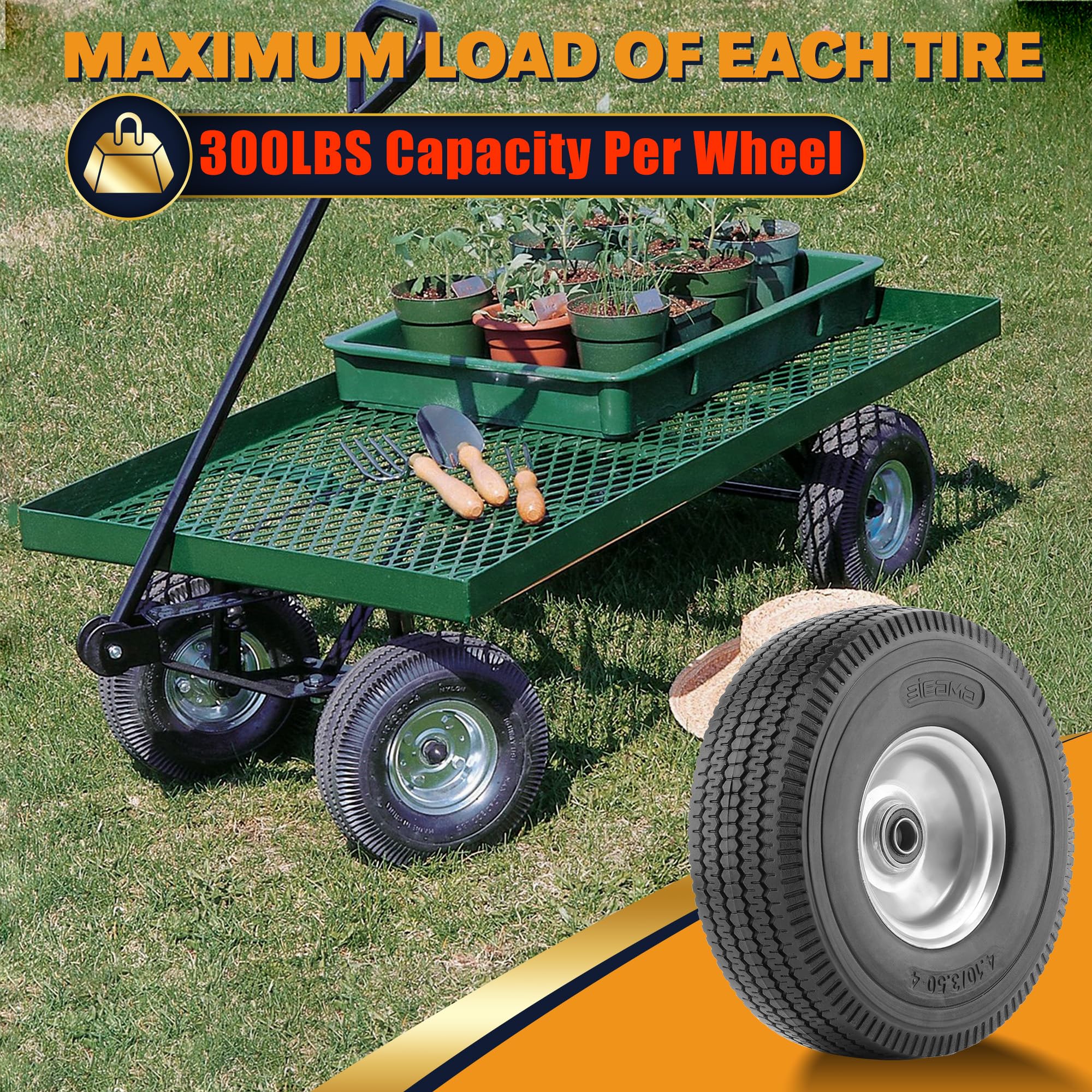 BIEAMA bearing and 5/8 inch axle hole closeup for easier installation and smooth rolling