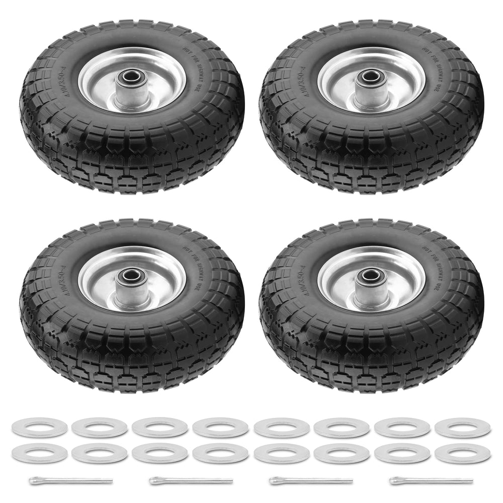 BIEAMA front view of 10-inch solid wheel showing fit and durability