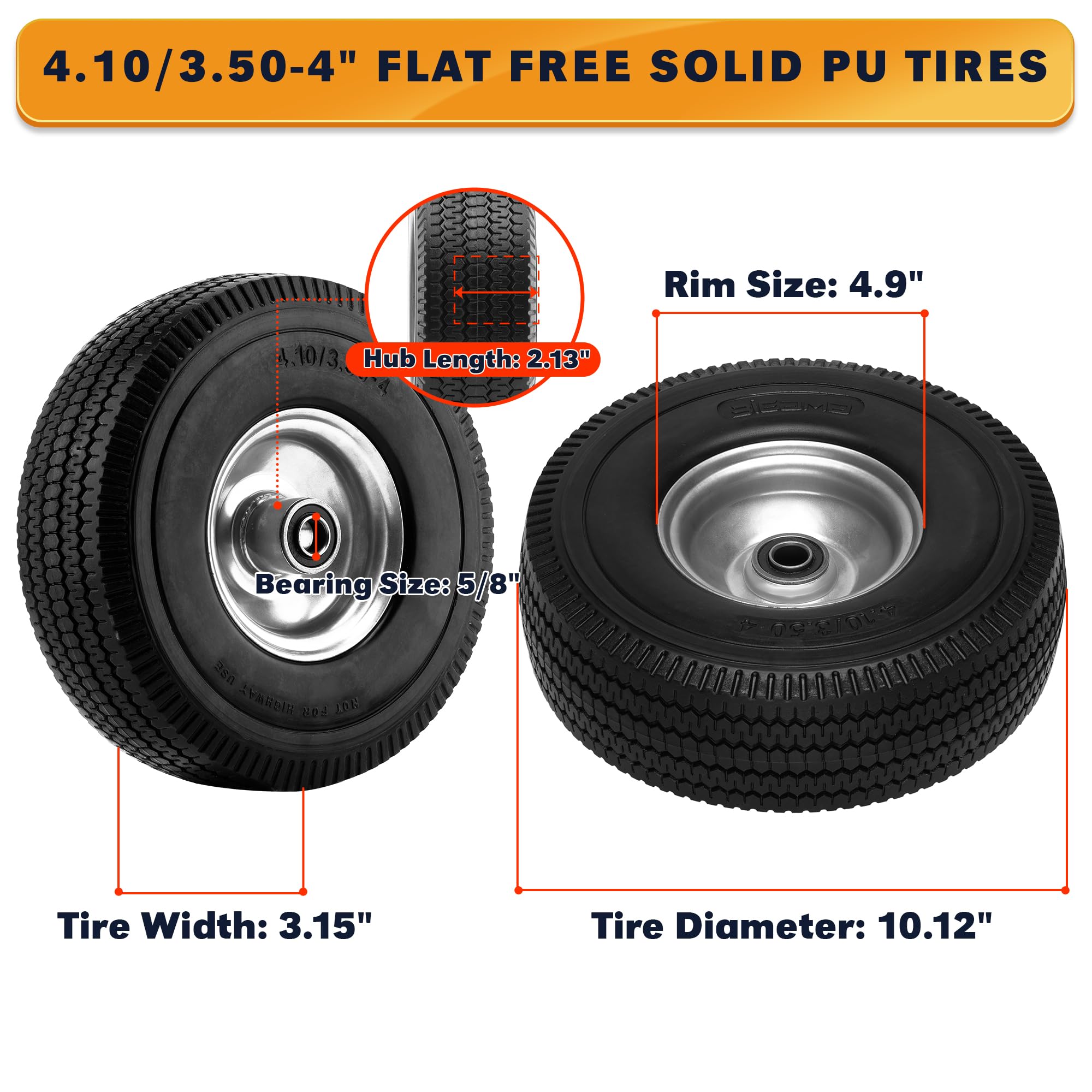 BIEAMA iron rim and hub detail demonstrating sturdy construction and load support benefit