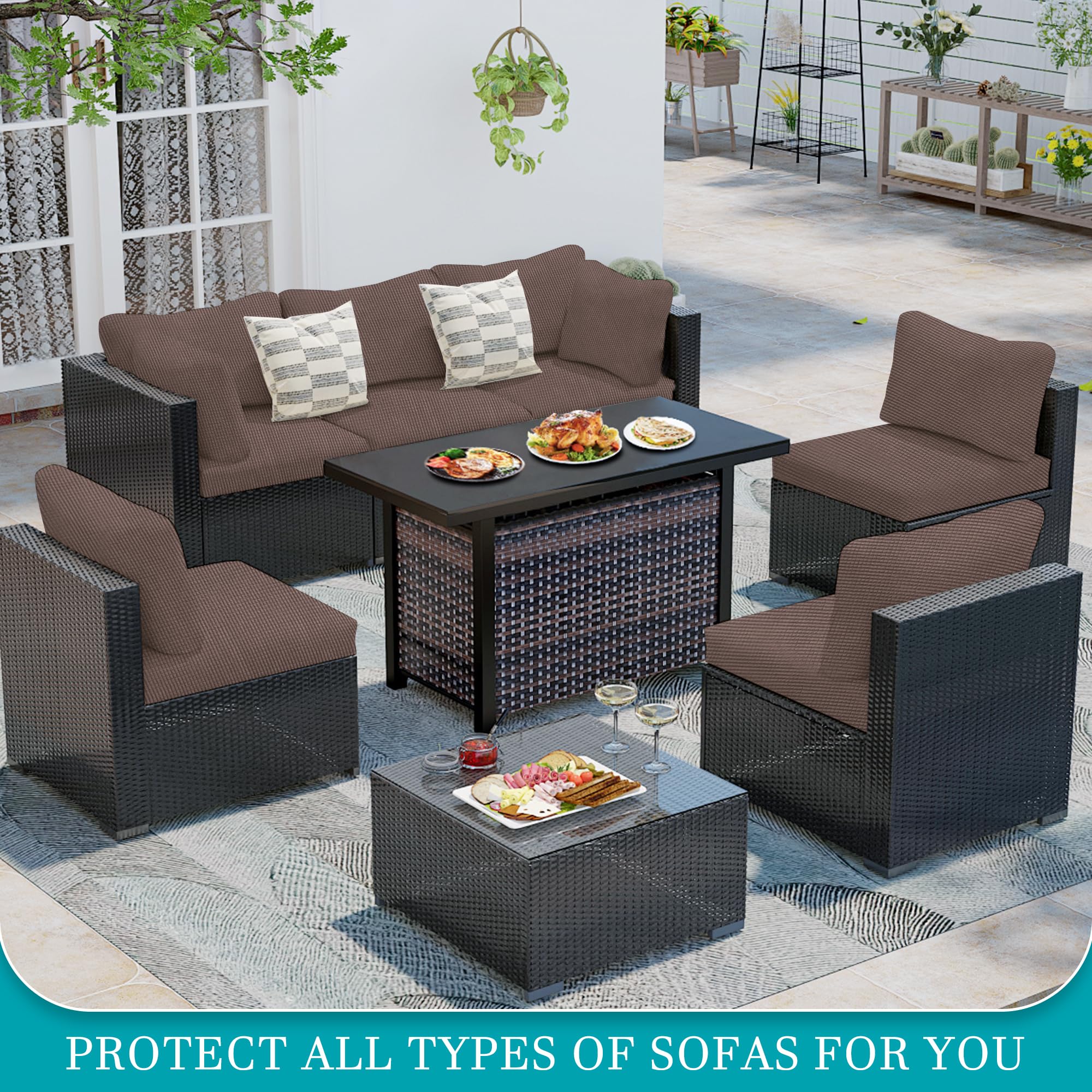 BIETYONE cover on outdoor sectional cushion demonstrating refreshed patio look