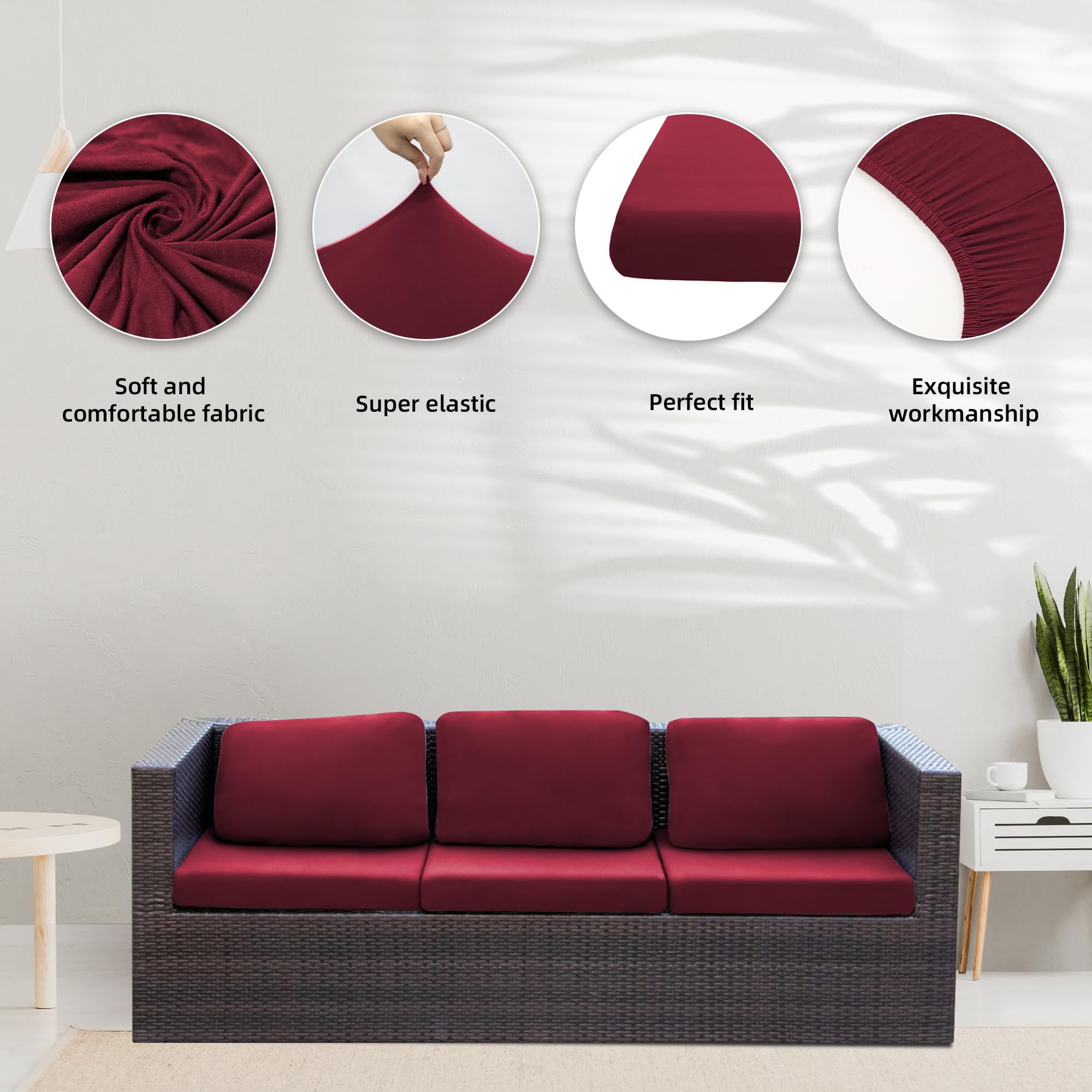 BIETYONE cover stretched over cushion demonstrating snug fit benefit