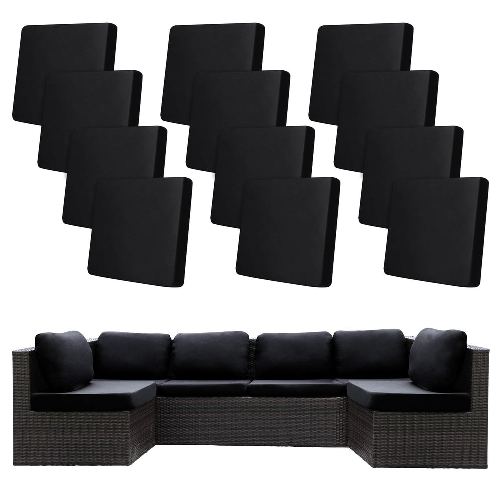 BIETYONE front view of 12 cushion covers showing coordinated set and neat packaging for quick refresh