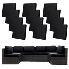 BIETYONE front view of 12 cushion covers showing coordinated set and neat packaging for quick refresh