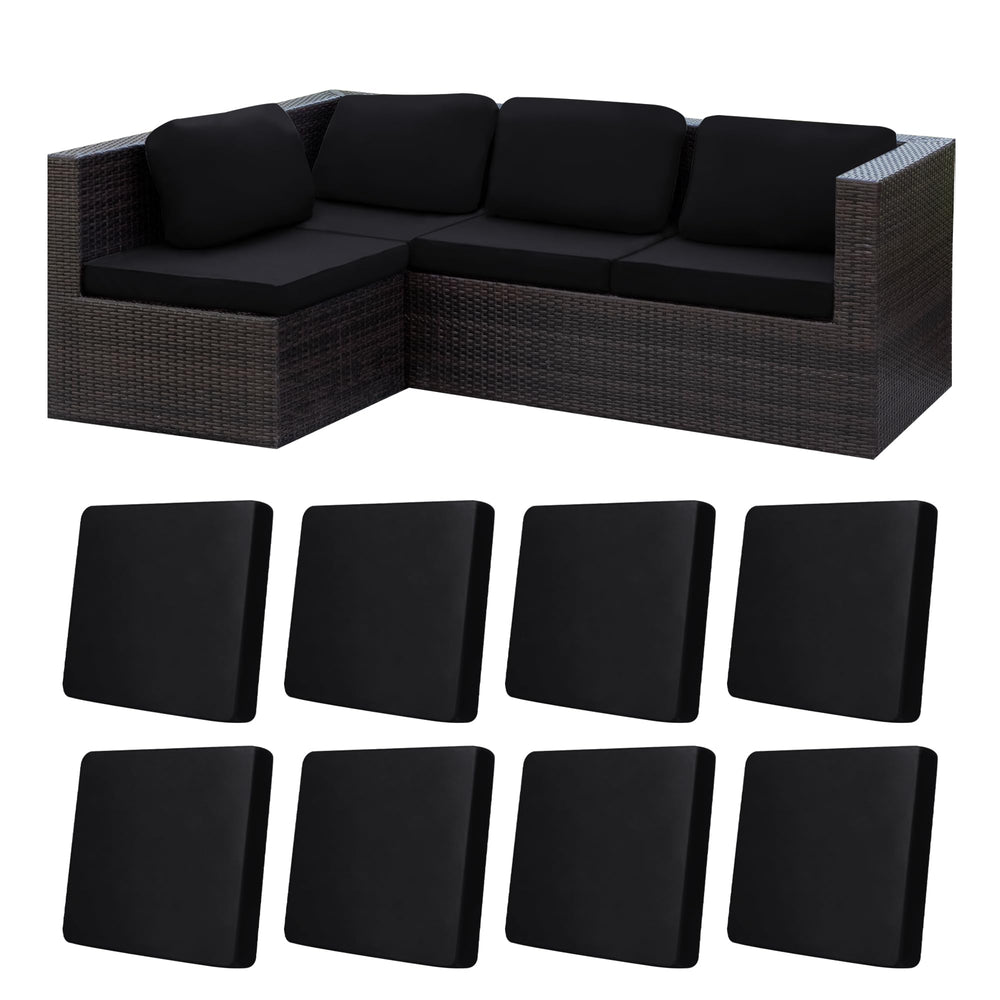 BIETYONE front view of 8-piece cushion covers set shows complete patio refresh