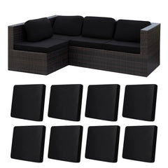 BIETYONE front view of 8-piece cushion covers set shows complete patio refresh