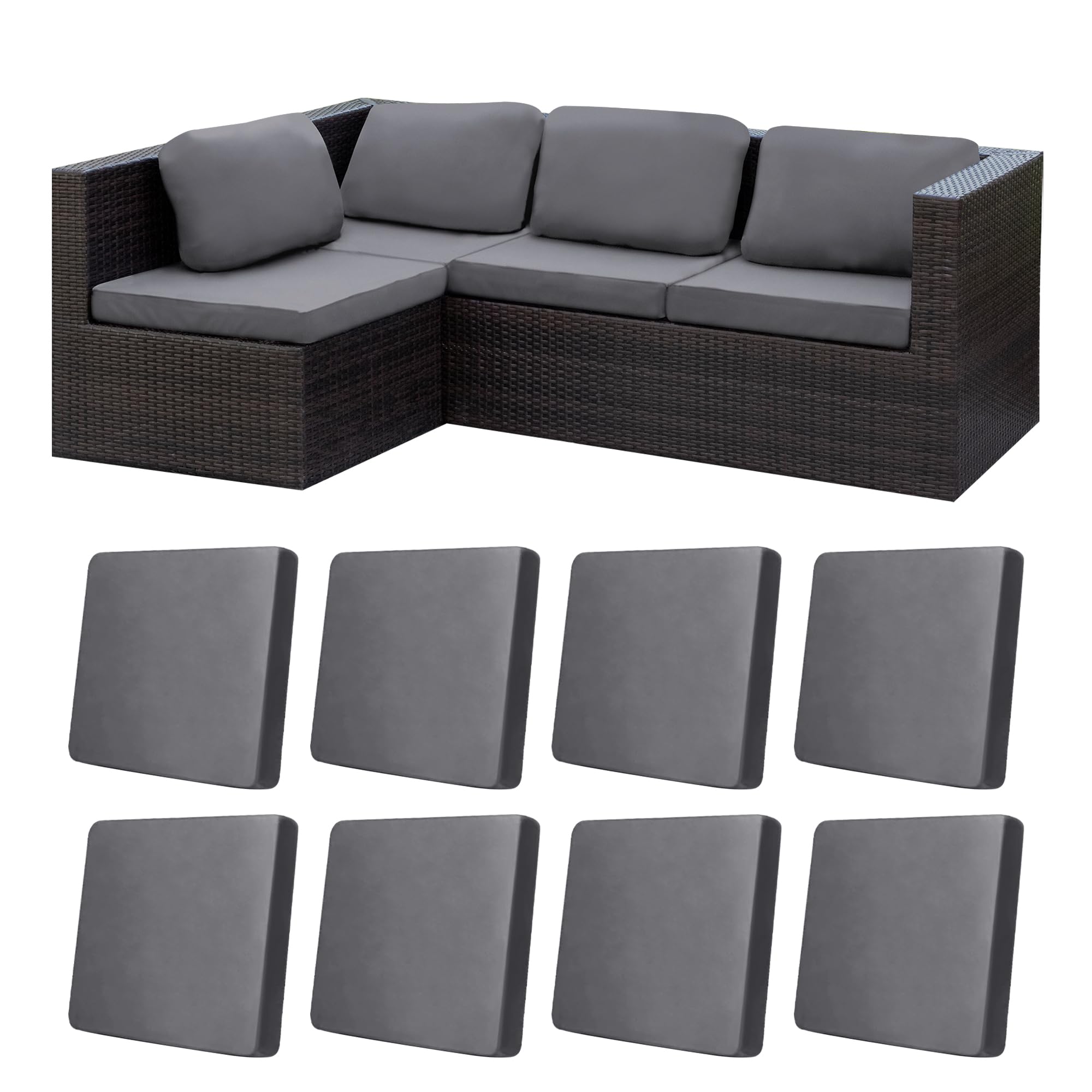 BIETYONE front view of eight cushion covers set showing neat replacement look