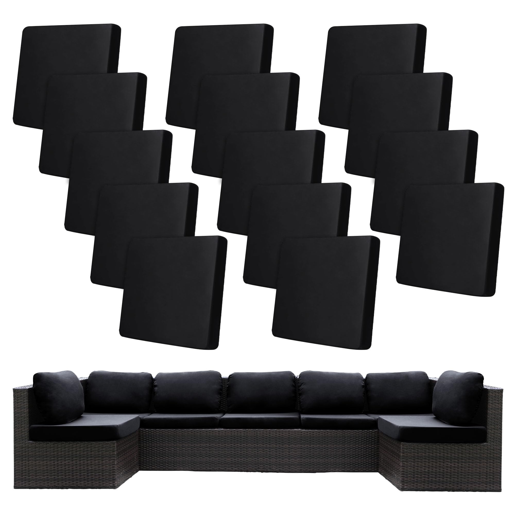 BIETYONE front view of cushion covers package showing color and quantity, fast refresh benefit