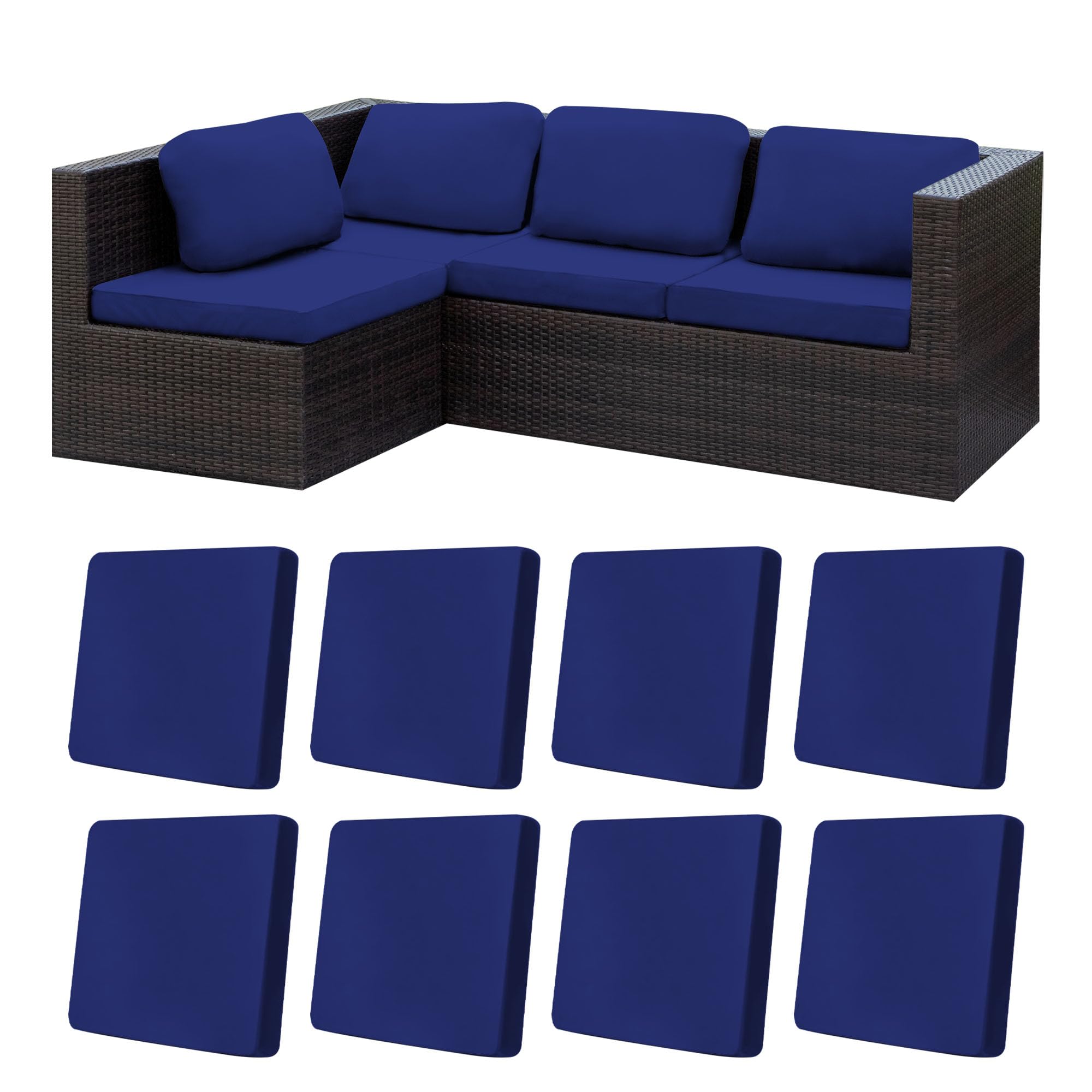 BIETYONE front packaging showing eight outdoor cushion covers and set benefits