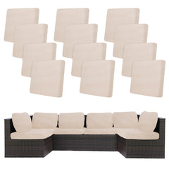 BIETYONE front view of 12-piece cushion covers showing pack and colors for easy refresh