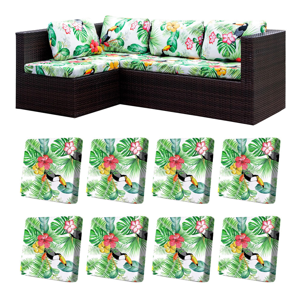 BIETYONE front view of all eight packed cushion covers showing coordinated look and protection