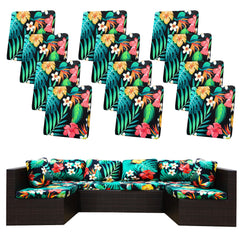 BIETYONE front view of twelve outdoor cushion covers refreshing patio sofa