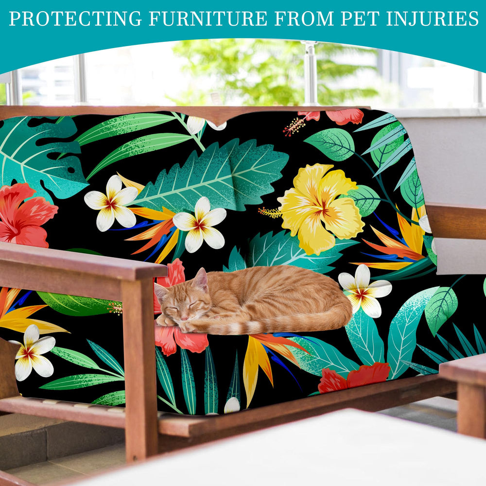 BIETYONE family enjoying covered outdoor sofa, easy-clean benefit