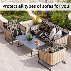 BIETYONE covers on patio sofa in sunlight showing refreshed look and easy upgrade