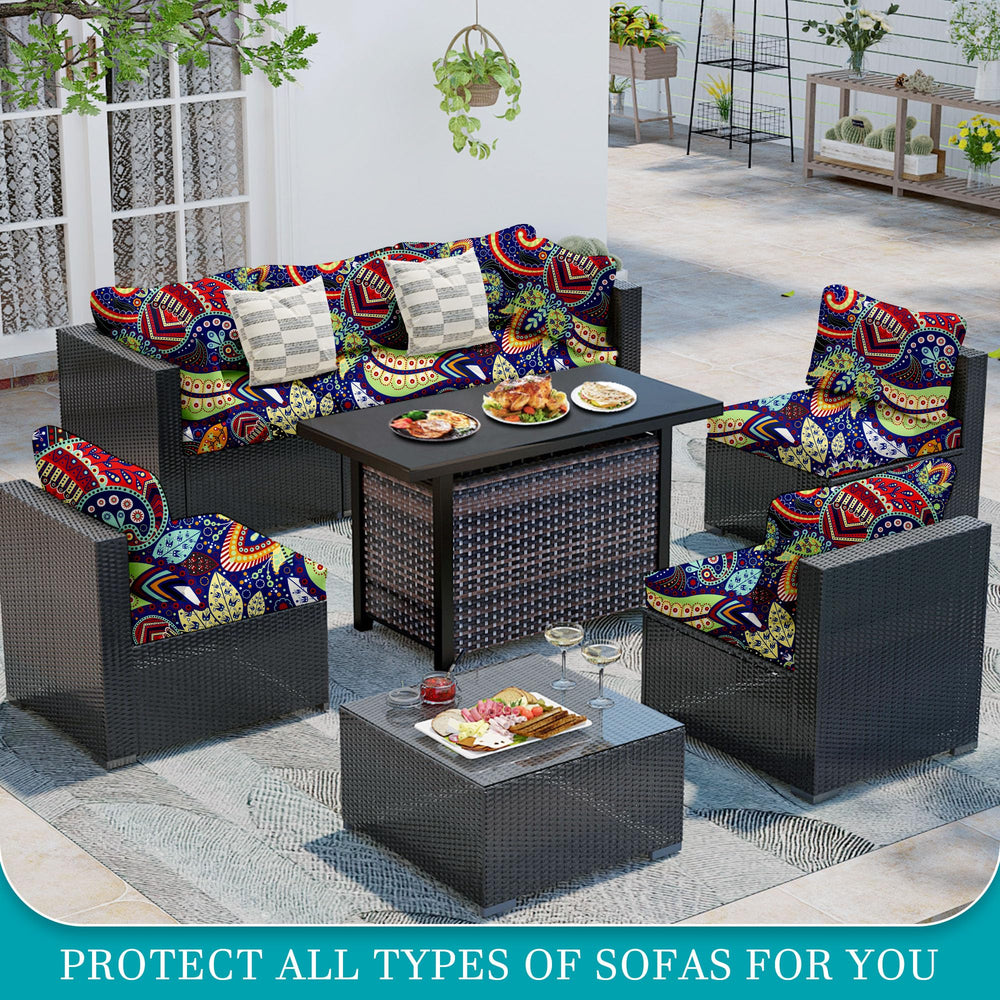 BIETYONE patterned cover on patio setting showing style update and decorator appeal