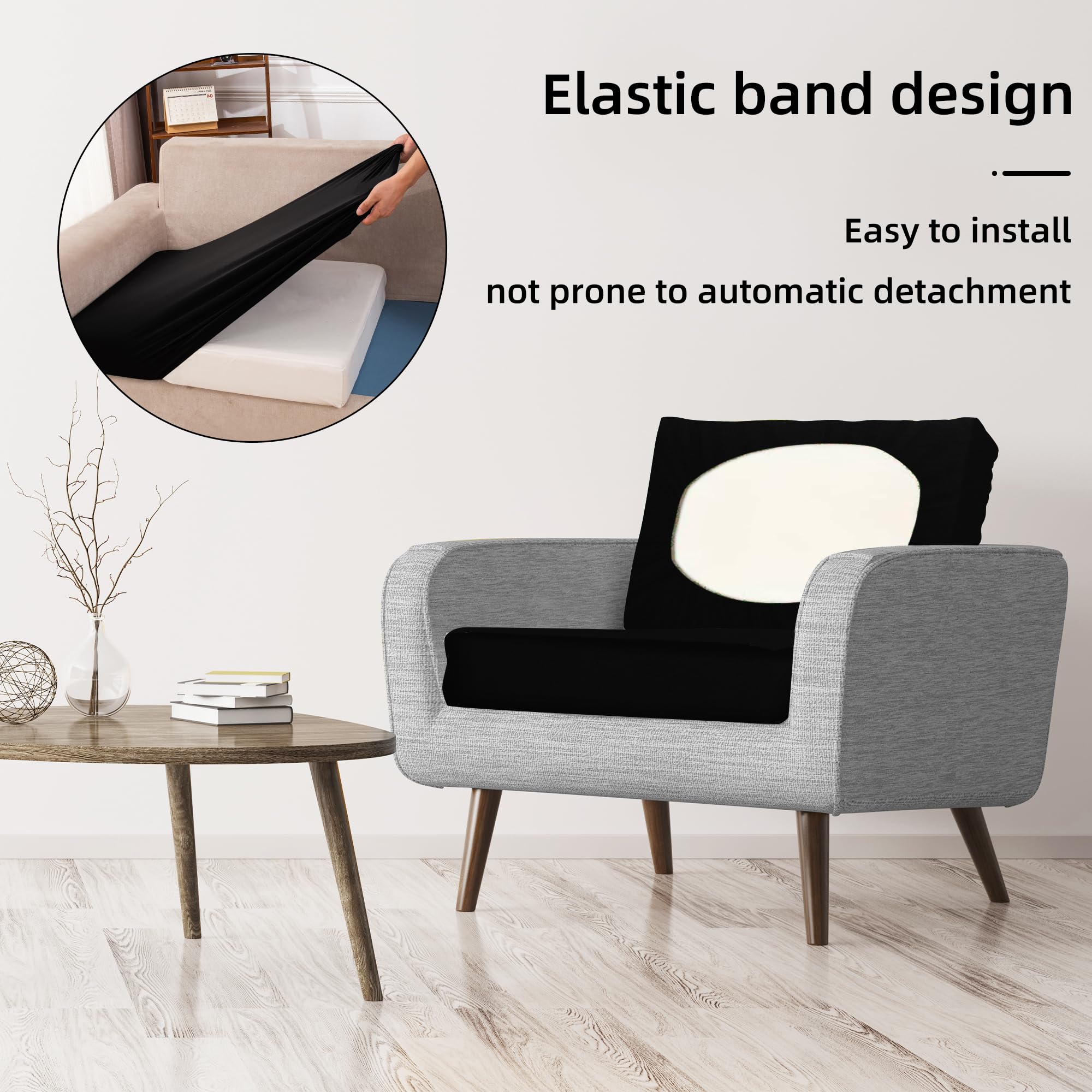 BIETYONE side profile of cushion cover shows how it fits thicknesses neatly