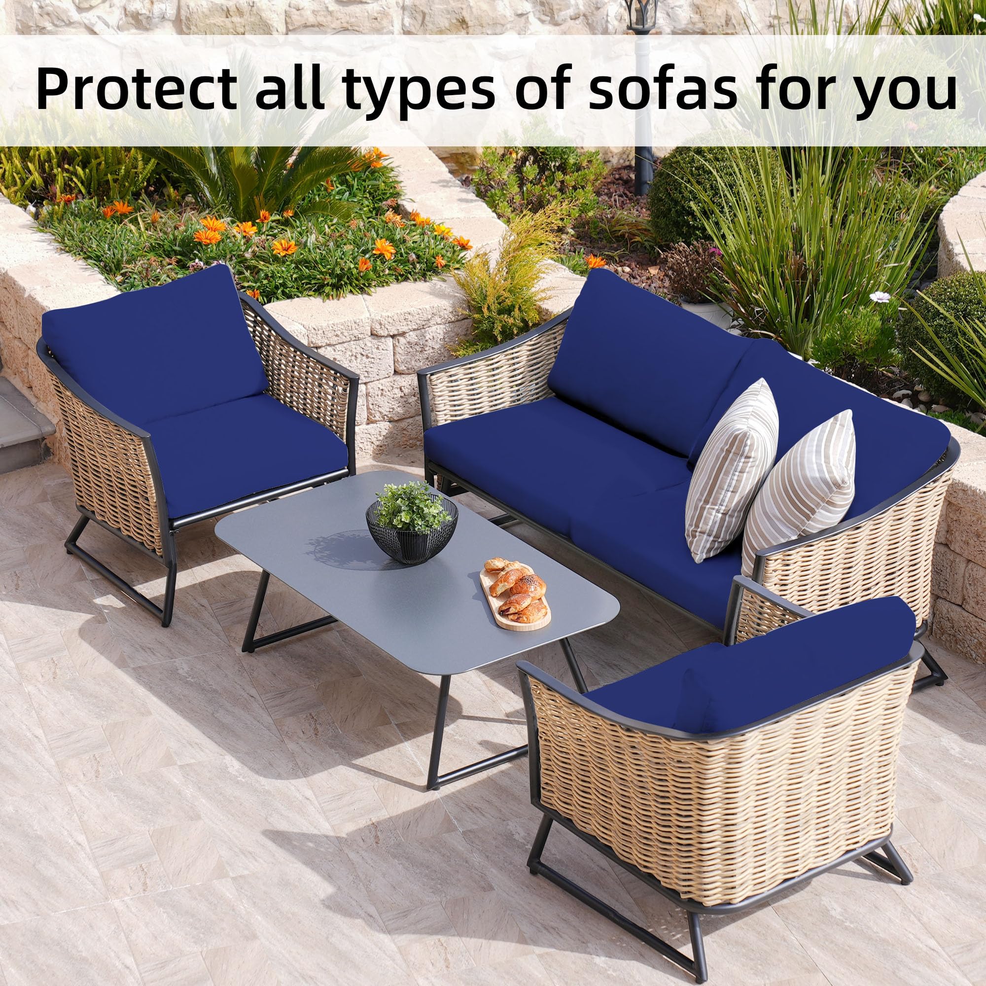 BIETYONE cushion cover beside ruler showing fit for 20–27 inch cushions