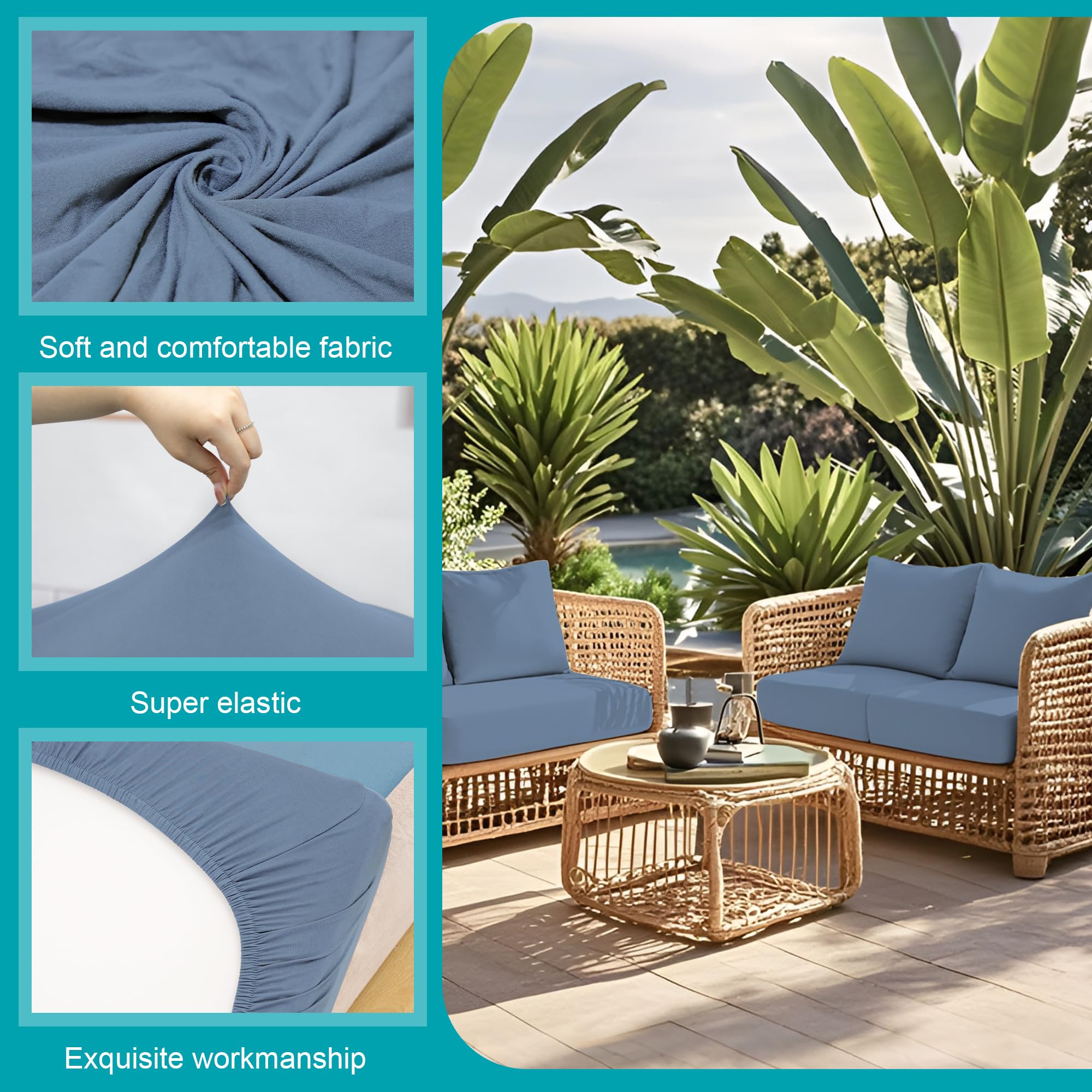 BIETYONE cushion cover beside ruler showing fit range and accurate sizing benefit
