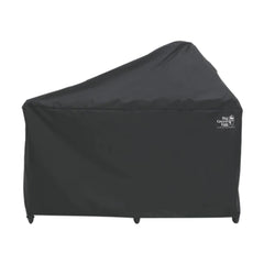 Big Green Egg front view cover on EGG showing weatherproof protection