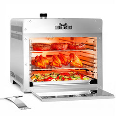 BIG HORN front view of 16-inch broiler showing compact durable design and quick setup