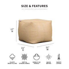 Big Joe close-up of Sunmax fabric texture highlighting weather resistance benefit