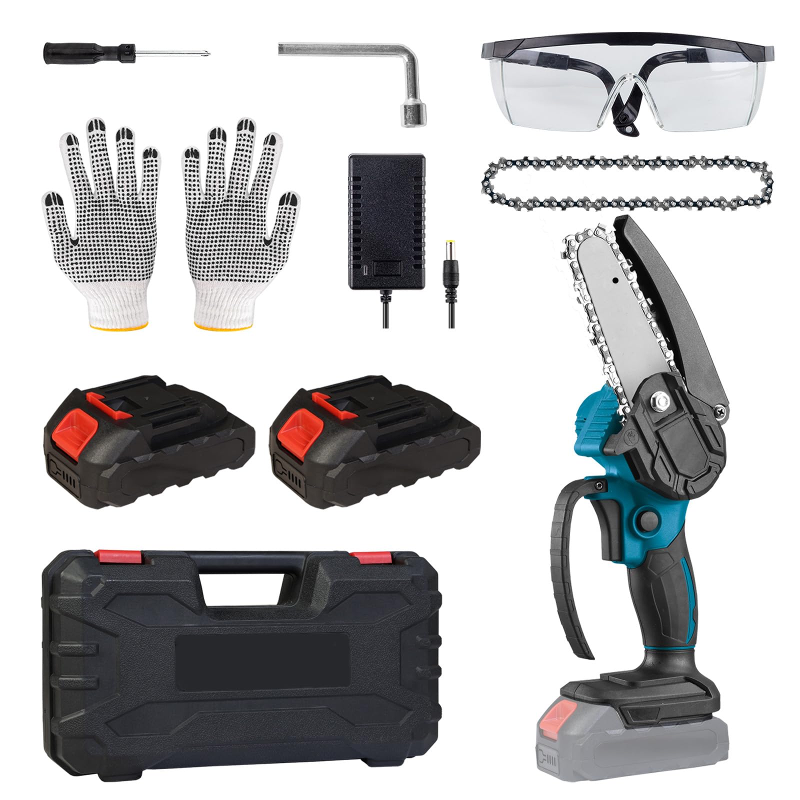 BIG RED front view showing compact cordless chainsaw for easy handling
