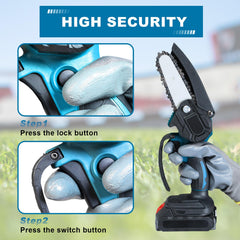 BIG RED handle and safety lock detail for improved user control