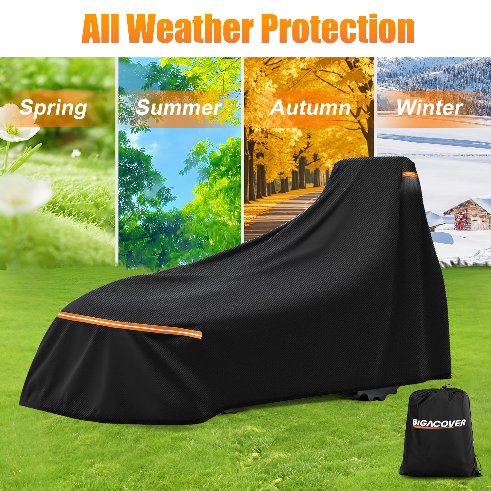 BIGACOVER storage bag with folded cover for compact transport and storage